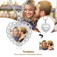 Personalised Heart Shape Photo Necklace With Customised Engraving | Bespoke Photo Necklace