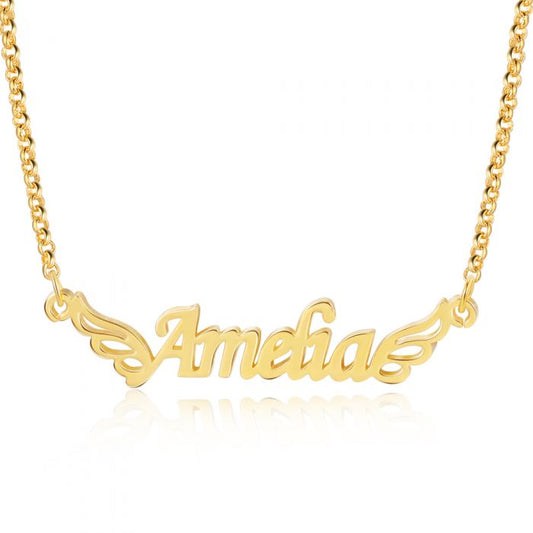 Bespoke Name Necklace | Customised Name Necklace With Wings