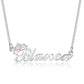 Personalised Birthstone Name Necklace | Bespoke Name Necklace With Birthstone