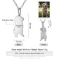 Bespoke Shadow Carving Pet Necklace | Personalised Cut out Dog Photo Necklace