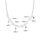 Personalised 4 Names Necklace With Birthstones | Bespoke Birthstones Name Necklace