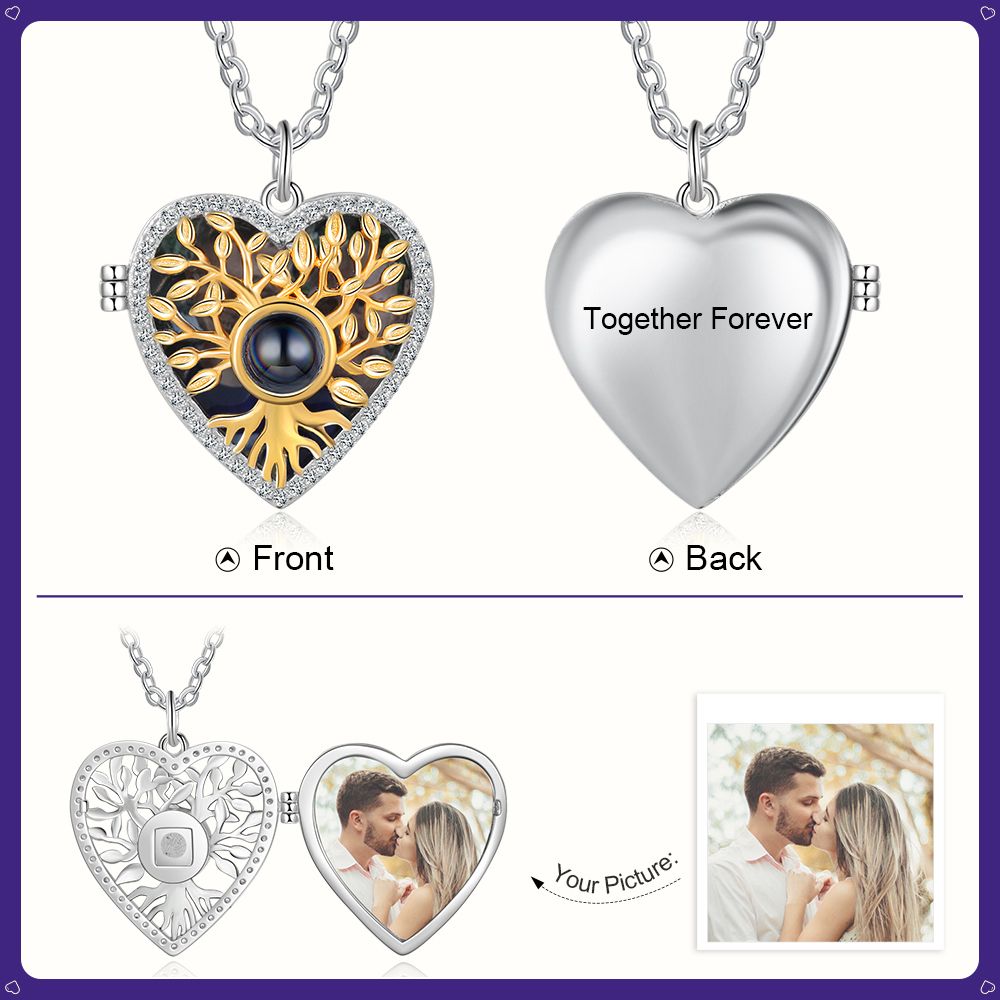 Buy Customized Photo Projection Necklace Present with 100 Languages  Confession of Love Stone 925 Sterling Silver Pendant Necklace at Amazon.in
