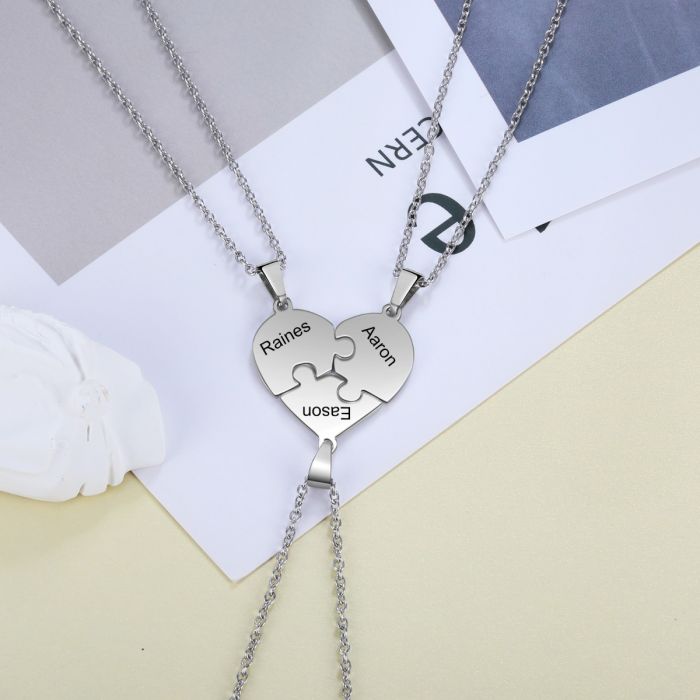 Personalised Friendship Necklace | Customised Engraved Names Necklace For Friends   Personalised Gift For Friends | Personalised Name Jewellery  Gift Ideas For Friends | Graduation Gift Idea  