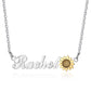 Personalised Sunflower Name Necklace | Customised Name Necklace With Sunflower