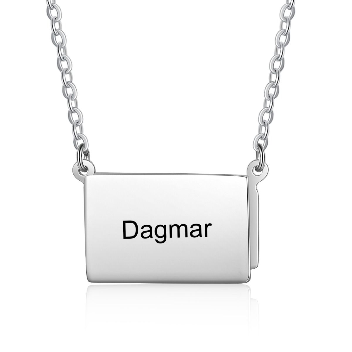 Personalised Slide Photo Necklace | Custom Engraved Name Photo Necklace