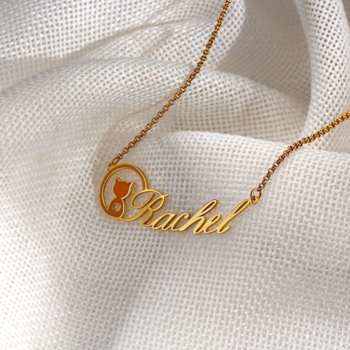 Personalised Name Necklace | Bespoke Cat Name Necklace