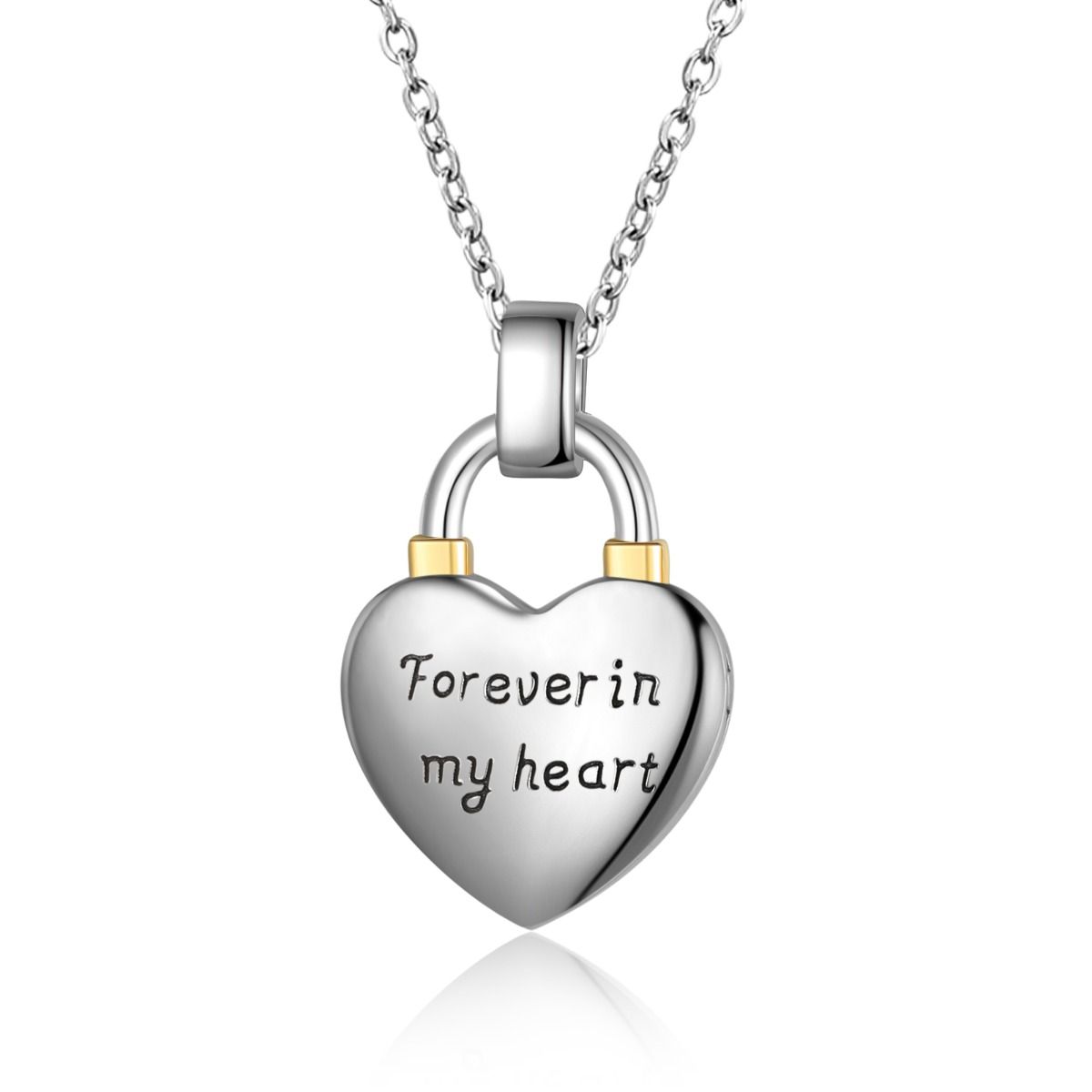 Personalised Heart Lock Photo Necklace | Custom Engraved Necklace With Photo