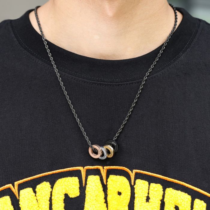 Personalised Name Beads Necklace For Men Customised Gifts For