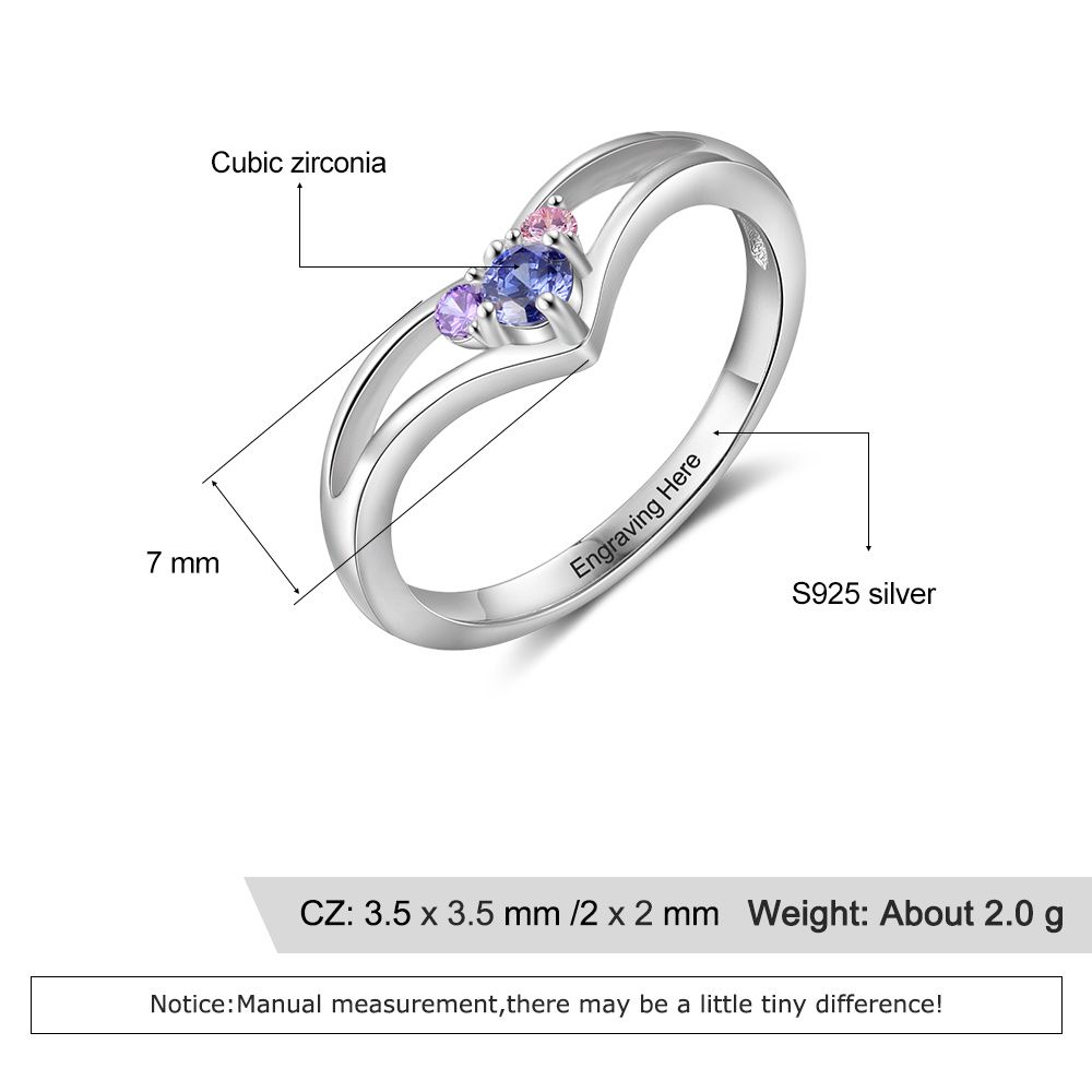 Personalised Birthstone Ring | Bespoke Ring With Birthstones