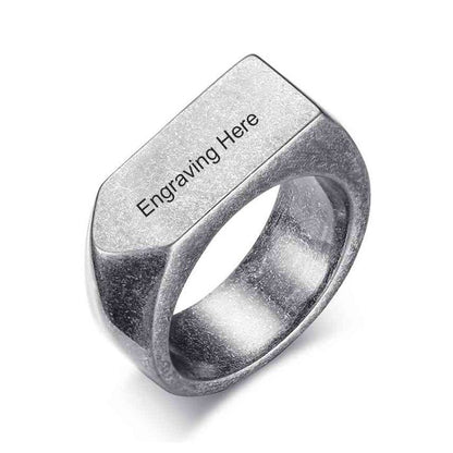 Personalised Rings For Men | Men's Stainless Steel Ring | Personalised Ring For Him   Personalised Gift For Him | Personalised Gift For Men | Personalised Gift For Dad | Personalised Gift For Boyfriend   Fathers Day Gift Ideas | Anniversary Gift For Him 