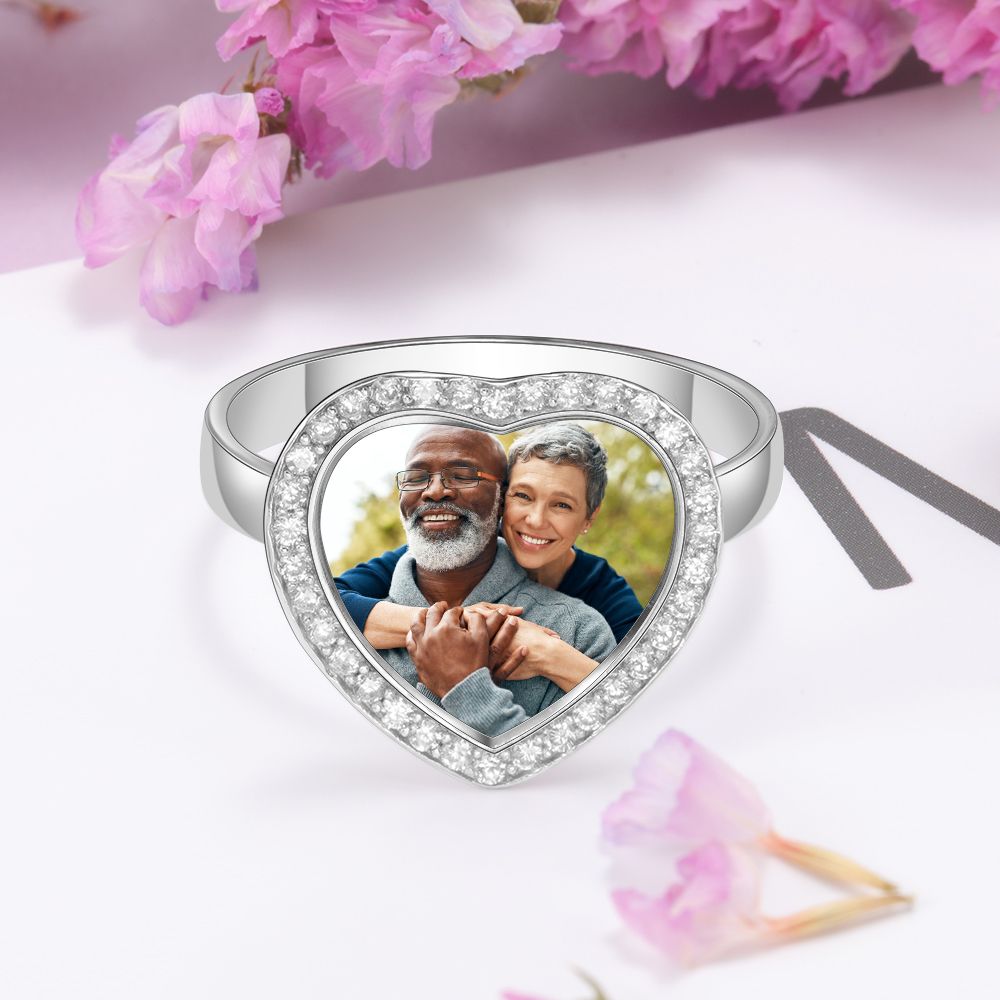 Personalised Photo Ring For Women | Bespoke Gift Idea For Her