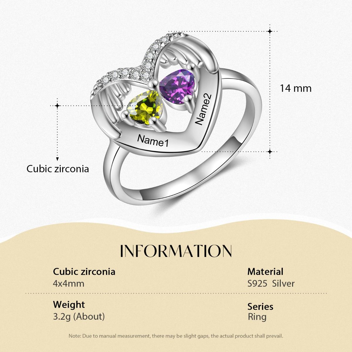 Bespoke Birthstone Ring | Personalised Ring For Women