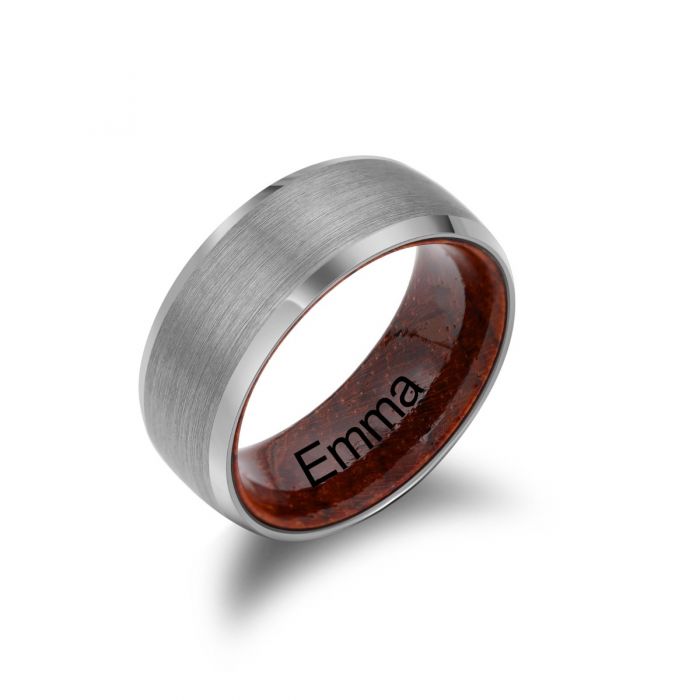 Personalised Rings For Men | Men's Tungsten Ring With Wood| Personalised Ring For Him  Personalised Gift For Him | Personalised Gift For Men | Personalised Gift For Dad | Personalised Gift For Boyfriend  Fathers Day Gift Ideas | Anniversary Gift For Him